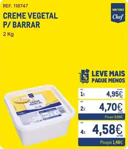 Makro Creme vegetal metro chef promoção