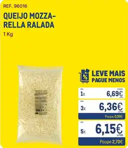 Makro Queijo mozzarella ralada promoção