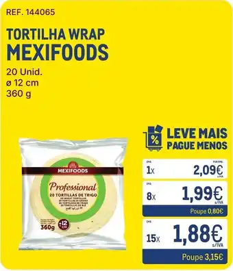 Makro Tortilha wrap mexifoods promoção