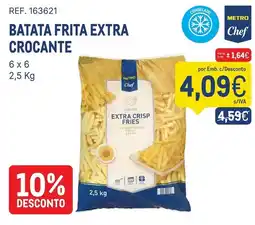 Makro batata frita extra crocante metro chef promoção
