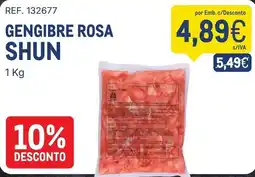 Makro gengibre rosa shun promoção