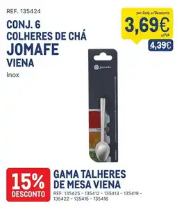 Makro conj. 6 colheres de chá jomafe viena promoção