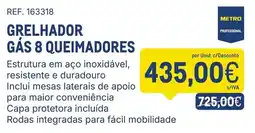 Makro Grelhador gás 8 queimadores metro professional promoção