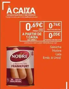 Recheio Nobre - salsicha promoção