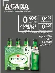 Recheio Pedras salgadas - água c/gás promoção