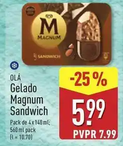 ALDI Olá - gelado magnum sandwich promoção