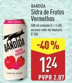 ALDI Bandida do pomar - sidra de frutos vermelhos promoção