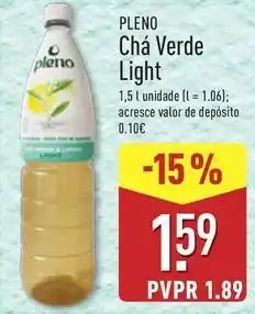 ALDI Pleno - chá verde light promoção