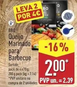ALDI Queijo marinado para barbecue promoção