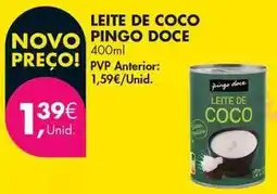 Pingo Doce Pingo doce - leite de coco promoção