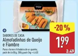 ALDI Terra de sabores - almofadinhas de queijo e fiambre promoção