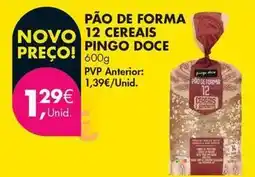 Pingo Doce Pingo doce - pão de forma 12 cereais promoção