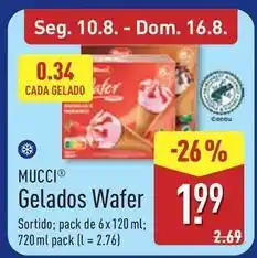 ALDI Gelados wafer promoção