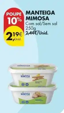 Pingo Doce Mimosa - manteiga promoção