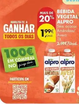 Pingo Doce Alpro - bebida vegetal promoção