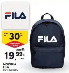 Continente Bom dia Fila - mochila fila promoção