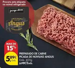 Pingo Doce Angus - preparado de carne picada de novilho promoção