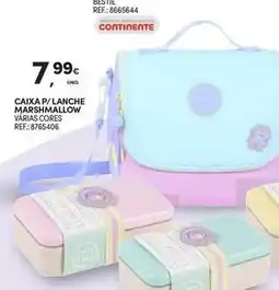 Continente Bom dia Continente - caixa p/ lanche marshmallow promoção