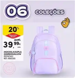 Continente Bom dia Mochila dupla marshallow pistacho promoção