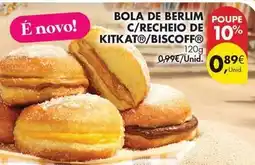 Pingo Doce Bola de berlim c/recheio de kitkat/biscoff promoção