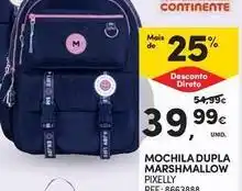 Continente Bom dia Continente - mochila dupla marshmallow promoção