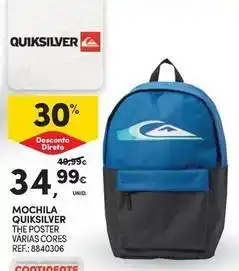 Continente Bom dia Quiksilver - mochila the poster promoção