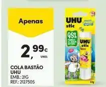 Continente Bom dia Uhu - cola bastào promoção