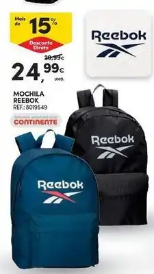 Continente Bom dia Reebok - mochilla promoção