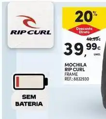 Continente Bom dia A+ - mochila rip curl promoção