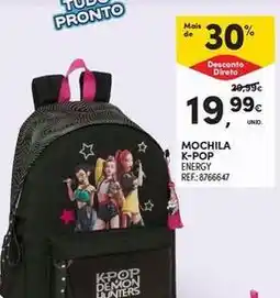 Continente Bom dia Pronto - mochilla k-pop promoção