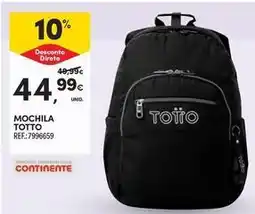 Continente Bom dia Continente - mochila toto promoção