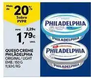 Continente Bom dia Philadelphia - queijo creme original/light promoção