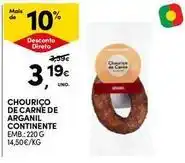 Continente Bom dia Continente - chourico de carne de arganil promoção