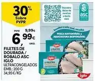 Continente Bom dia Iglo - filetes de dourada/robalo asc promoção