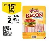 Continente Bom dia Elpozo - bacon promoção