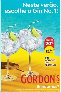 Pingo Doce Gordon's - gin promoção