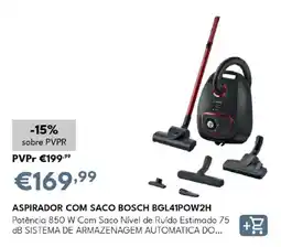 Radio Popular aspirador com saco bosch bgl41pow2h promoção