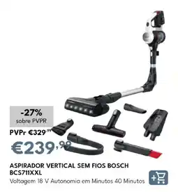 Radio Popular aspirador vertical sem fios bosch bcs711xxl promoção