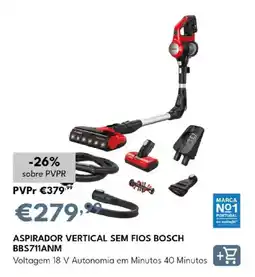 Radio Popular aspirador vertical sem fios bosch bbs711anm promoção