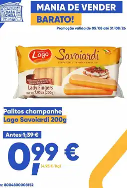 Casa Cheia Palitos champanhe Lago Savoiardi promoção