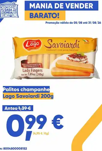 Palitos champanhe Lago Savoiardi