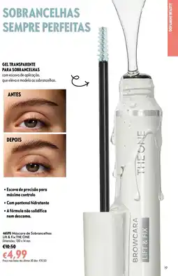 Oriflame Máscara de Sobrancelhas Lift & Fix THE ONE promoção