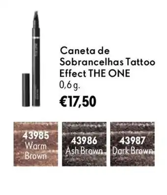 Oriflame Caneta de Sobrancelhas Tattoo Effect THE ONE promoção