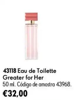 Oriflame greater for her eau de toilette promoção