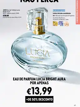 Oriflame eau de parfum lucia bright aura promoção