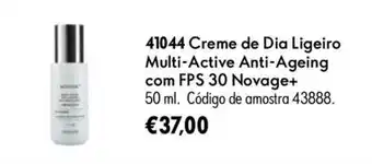 Oriflame Creme de Dia Ligeiro Multi-Active Anti-Ageing com FPS 30 Novage+ promoção