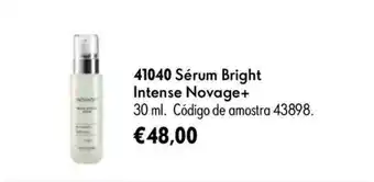 Oriflame Sérum bright intense novage+ promoção