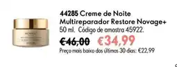 Oriflame Creme de noite multireparador restore novage+ promoção
