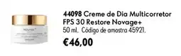 Oriflame Creme de Dia Multicorretor Fps 30 Restore Novage+ promoção