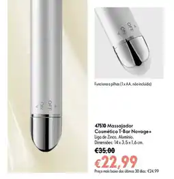 Oriflame Massajador cosmético t-bar novage+ promoção
